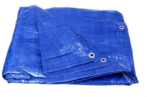 Najder Bâche Standard 3 x 3m Bleu 50g de Protection Tissée Multifonctionnelle Renforcée avec Œillets en Aluminium pour Meubles de Jardin, Matériaux, Construction