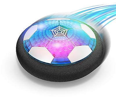 Maxesla Balón Fútbol Flotant Juguetes Niños, Recargable Pelota Futbol con Luces LED y Parachoques de Espuma, Juguete Niños 3-13 Años, Air Power Soccer Regalos Cumpleaños Navidad