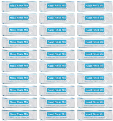 KOMBIUDA 80piezas Sobres De Sal Nasal Para Lavado Nasal Mezcla Rápida Para Limpieza Diaria Sin Grumos Uso Profesional y Personal