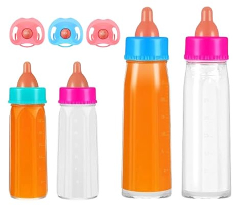 Ensemble d'alimentation pour pour Tout-Petits, biberons pour poupées - Jouet de Jeu de biberon avec Sucette | Ensemble de Jouets d'alimentation pour Faire Semblant de Jouer en Toute sécurité, a