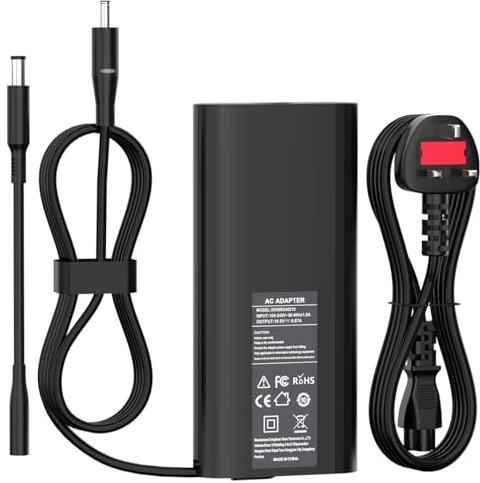 130W Laptop Charger Compatible with Dell XPS 15 7590 9530 9550 9560 9570 Precision M3800 5510 5520 5530 5540 Inspiron 7347 7348 Latitude Studio Vostro HA130PM130 DA130PM130 AC Adapter Supply Power