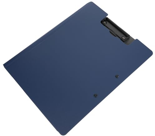 SUPVOX Cartella Portadocumenti Portablocco Clip Doppia Blu, Tavoletta per Scrivere e Organizzatore di File, Forniture per Ufficio e Scuola, per Appunti e Documenti Portatili