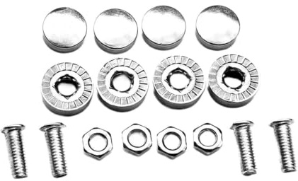1 set krom stöldskyddsskruvar Bilnummerskylt Bultar Ramskruvar