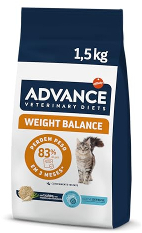Advance Veterinary Diets Weight Balance, Pienso para Gatos con Problemas de sobrepeso, 1,5kg