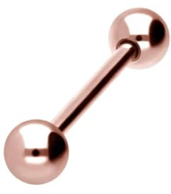 PIERCINGLINE bilanciere in titanio | 2 palline | Piercing asta lingua seno intimo orecchio | Taglie e scelta del colore
