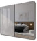 lukmebel Kleiderschrank - Kleiderstange Schrank - LINA I 244x62x215 cm - Schwebetürenschrank mit Spiegel - Schrank Weiß-Hochglanz - Schlafzimmer Möbel - Garderobenschrank - Mehrzweckschrank
