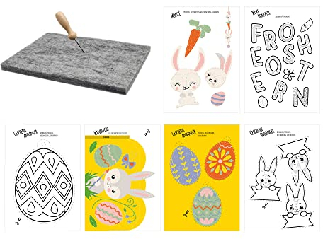 Prickelset Kinder Ostern, Prickelnadel Set Kinder, Prickeln Kinder, Geschenk Ostern, Ostern Kinder, Prickeln Kinder, Prickelmotive Ostern, Basteln Ostern, Mal Mich Bunt