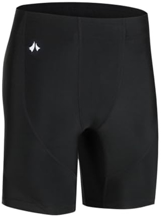 SURFEASY Men's Swim Jammers Compression Quick Dry Athletic Swim Swimming Trunks Shorts Brief Swimsuit (Black,M)