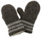Hollert Handgestrickte Fausthandschuhe Bernie gefüttert Merinowolle Schwarz