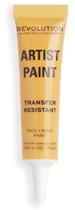 Makeup Revolution London, Artist Collection, Artist Face and Body Paint, Yellow, Jelly Formula, Ready To Use, 15ml