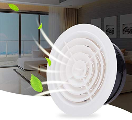 Lüftungsgitter, Lüftungsgitter, WYanHua Lüftungsgitter, 1 Stück 3/4/5/6 Zoll, Lüftungsgitter mit Lamellen, Abluftventilator, Rund, Innenwand Luft: