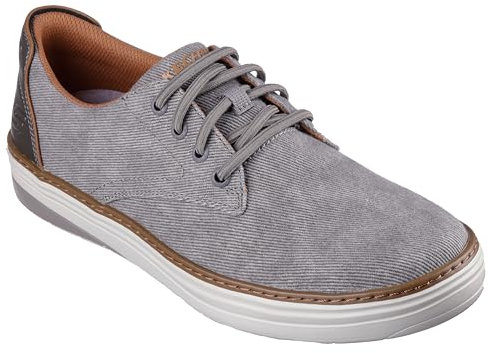 Skechers Herren Platform, Taupe Leinwand, 43 EU