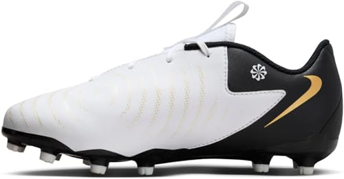 Nike Unisex Kinder Jr Phantom Gx Ii Academy Fg/Mg Fußballschuh, White Black MTLC Gold Coin, 38 EU