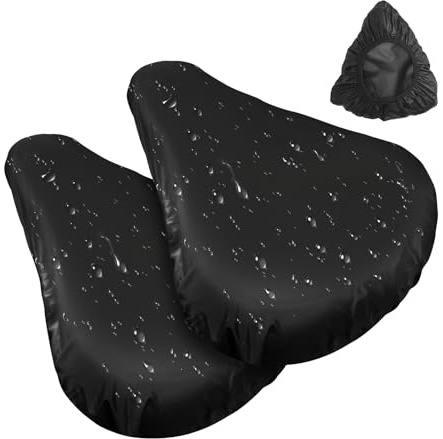 Wantli Lot de 2 Housses de Selle de vélo imperméables - Universelles - Protection Contre la Pluie - pour Selle de vélo - Convient à la Plupart des selles de vélo