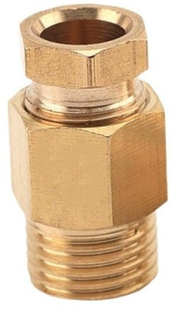 Raccordo for tubo in ottone a compressione dritto da 4, 6, 8 mm, sistema di lubrificazione a olio, BSP M4/5/6/8/10 metrico maschio da 1/8 1/4(Straight,6MM_M5X0.8)