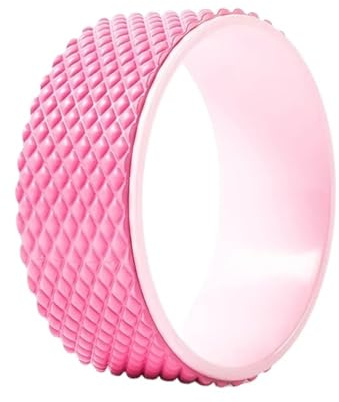 Yoga cirkel hjul yogahjul pilates ring hem gym tillbehör träningsutrustning fitness cirkel muskel massage rygg träningsrulle (rosa)