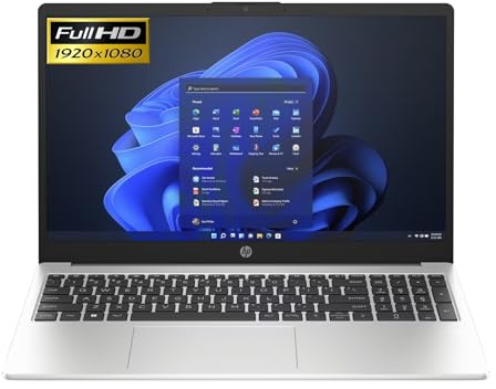 HP 250 G10 Notebook 15,6 Intel i5-1334U@4,6GHz 16GB DDR4 512GB NVMe SSD IPS FHD Windows 11 Home Laptop, Silber //Notebooktasche