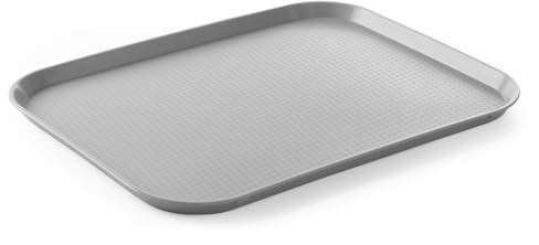 HENDI Bandeja de Servicio, Grande, Rectangular, Multiusos, Bandeja para Servir Comida rápida, Bebidas, Fast Food, Bandeja de Cocina, 350x450x(H) 20mm, marrón, Polipropileno