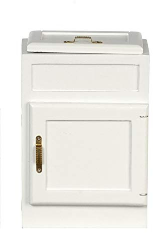 Casa de Muñecas Madera Blanca 1920's 2 Door Hielo Caja Miniatura 1:12 Muebles de Cocina