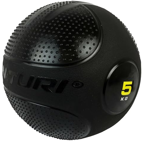 Tunturi Slam Ball, Medizinball in Gewichten von 5 kg, Krafttraining mit Gewichtsball und Functional Training