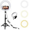 Ring Light, BONFOTO 10 Anneau Lumineux avec 45cm Trépied, Lumière Anneau Réglable avec 3 Modes d'Eclairage et 10 Niveaux de Luminosité pour Maquillage Self-Portrait Live Stream Youtube TikTok Vidéo