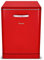 RADIOLA RALV1445VR, Lave vaisselle Vintage, 60 cm, Pose libre, Tiroir à couvert, Départ différé, 47dB, 14 couverts, 6 programmes, Rouge