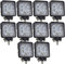 Willpower 10 x Arbeitsscheinwerfer Led Auto 27W 10cm Offroad Flutlicht Scheinwerfer 12V 24V Zusatzscheinwerfer Wasserdicht IP67 6000K Rückfahrscheinwerfer Led für Traktor Truck SUV UTV ATV Platz