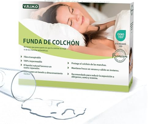 Coprimaterasso Matrimoniale Impermeabile 160 X 190 - Tessuto Spugna Di Bambù Naturale Super Morbido - Angoli Super Elastici Fino a 30 cm - Rinfrescante, Traspirante,Silenzioso, Antiacaro, Anallergico