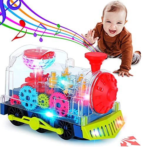 SWTOIPIG Babyspielzeug 6 bis 12 Monate Elektroauto-Spielzeug, musikalisches Lernspielzeug für Jungen Mädchen Kleinkinder mit coolem Licht- und Soundeffekt, Geburtstagsgeschenke für Kinder