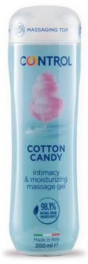 CONTROL Cotton Candy Gel Massaggio 3 in 1 All'aroma di Zucchero Filato con 98,1% di ingredienti naturali - 100% Made in Italy - 200 ml