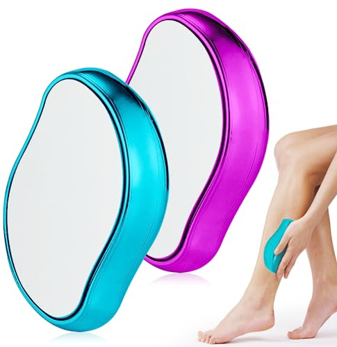 UQTUKO Nano Haarentferner Stein, Schmerzloses Peeling-Haarentfernungswerkzeug Crystal Epilierer Ohne Rasieren Dauerhaft pflege deine Haut für Damen und Herren für Bein, Arm, Rücken (Blau)