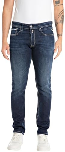 Replay Herren Jeans Grover Straight-Fit, Blau (Dark Blue 007-7), 36W / 32L