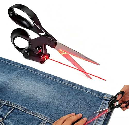LetCart Forbici Laser di Precisione, Forbici da Cucito Guidate al Laser, Forbici da Posizionamento da Sarto Professionali per lavori Artigianali, Confezioni Regalo, Cucito su Tessuto