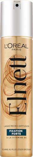 L’ORÉAL PARIS - Laque Elnett - Spray Fixation Forte - Enrichi en Vitamine B5 - Tous Types de Cheveux - 200ml