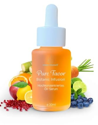 Favor Gesichtsöl – Botanic Face Oil Serum für Gua Sha – Anti Aging & Anti Falten Pflege mit Bakuchiol, Q10 & pflanzlichen Extrakten – Gesichtsöl für trockene & reife Haut