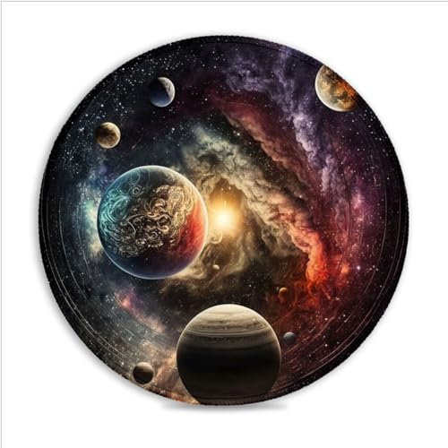 LJSPTU Gaming Mouse Pad A gorgeous universe Portable (11.8-inch) SU Cloth Mouse Pad Spill-Proof Desk Mat 360° Smooth Tracking for Esports, Compact for Travel Gaming Setup