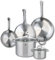 ELO 9512150 Batterie de cuisine 5 pièces, Ensemble de 3 Poêles de cuisson 24, 28 et 32 cm et 2 faitouts 16 et 26 cm Elo Profi Citrin, inox, induction