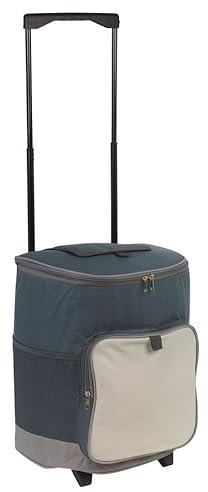 URBNLIVING Bolsa térmica aislada de 28 litros con ruedas – Carrito con asa extensible, impermeable y espaciosa, bolsillos delanteros y laterales – perfecto para camping, barbacoa, picnic, playa y