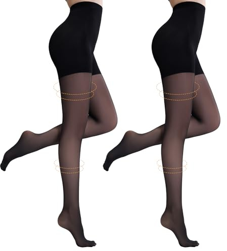 Yilanmy Kompressionsstrumpfhose Damen 30 DEN Transparent