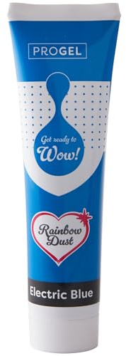 Colorant alimentaire professionnel Rainbow Dust ProGel, bleu électrique, 100 g