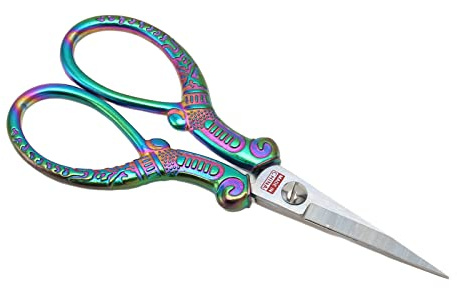 Haofy Broderisax 3,5 Tums Precisionsblad i Rostfritt Stål med Komfortgrepp för Sömnad, Hantverk, Daglig Användning