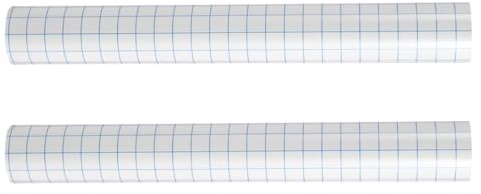 ORFOFE 2 Rouleaux de Film Vinyle Autocollant à Grille Bleue 30 CM X 5 M Ruban de Transfert pour Lettrage Membrane Adhésive Repositionnable pour Bricolage et Création DIY