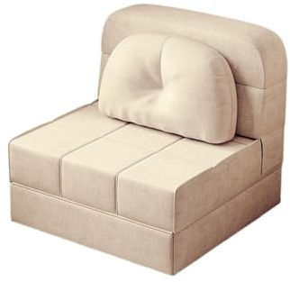Avkoppling Hopfällbar bäddsoffa kan omvandlas till en sovfåtölj, golv och kudde, lämplig for gästsängar Sömn(Khaki,72cm)