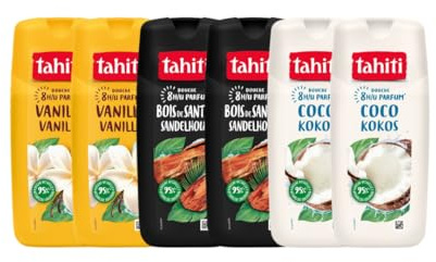 Tahiti - Pack Découverte Gel Douche - Bois de Santal - 2x250ml - Coco - 2x250ml - Vanille - 2x250ml