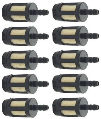 10 filtros de Combustible Aptos for maquinaria de jardín, motosierras, sopladores, carburadores y Herramientas de jardín.