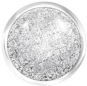 ANDANTE Glitzernder Chunk Click-Button Druckknopf (Weiß) für Chunk-Armbänder, Chunk-Ringe und andere Chunk-Accessoires