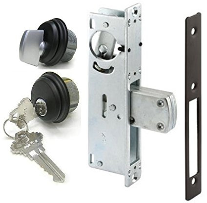 Pacific Doorware Storefront Door Mortise Lock Swing Deadbolt & Cylinder Combo, Adams Rite Cam (Turnknob, Duronotic Bronze, 1-1/8 Backset)