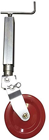 TRIGANO Roue Jockey Carre 70 - Relevage goupille - avec Galet Acier