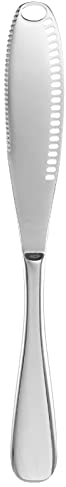 ZONJIE Couteau à beurre en acier inoxydable 3 en 1 Spreader Slicer Couteau à beurre, acier inoxydable, avec bord dentelé, poli miroir, 20,6 * 2,7 * 0,5 cm