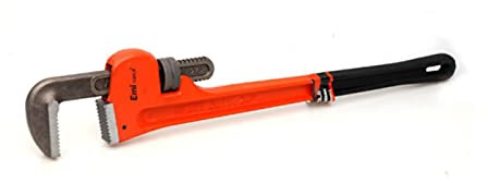 Llave Stillson 60 cm, llave para tubo ajustable 24'', hierro, llave de plomería, fontanería, reparación automóviles, mantenimiento, resistente a la distorsión o rotura, agujero para colgar